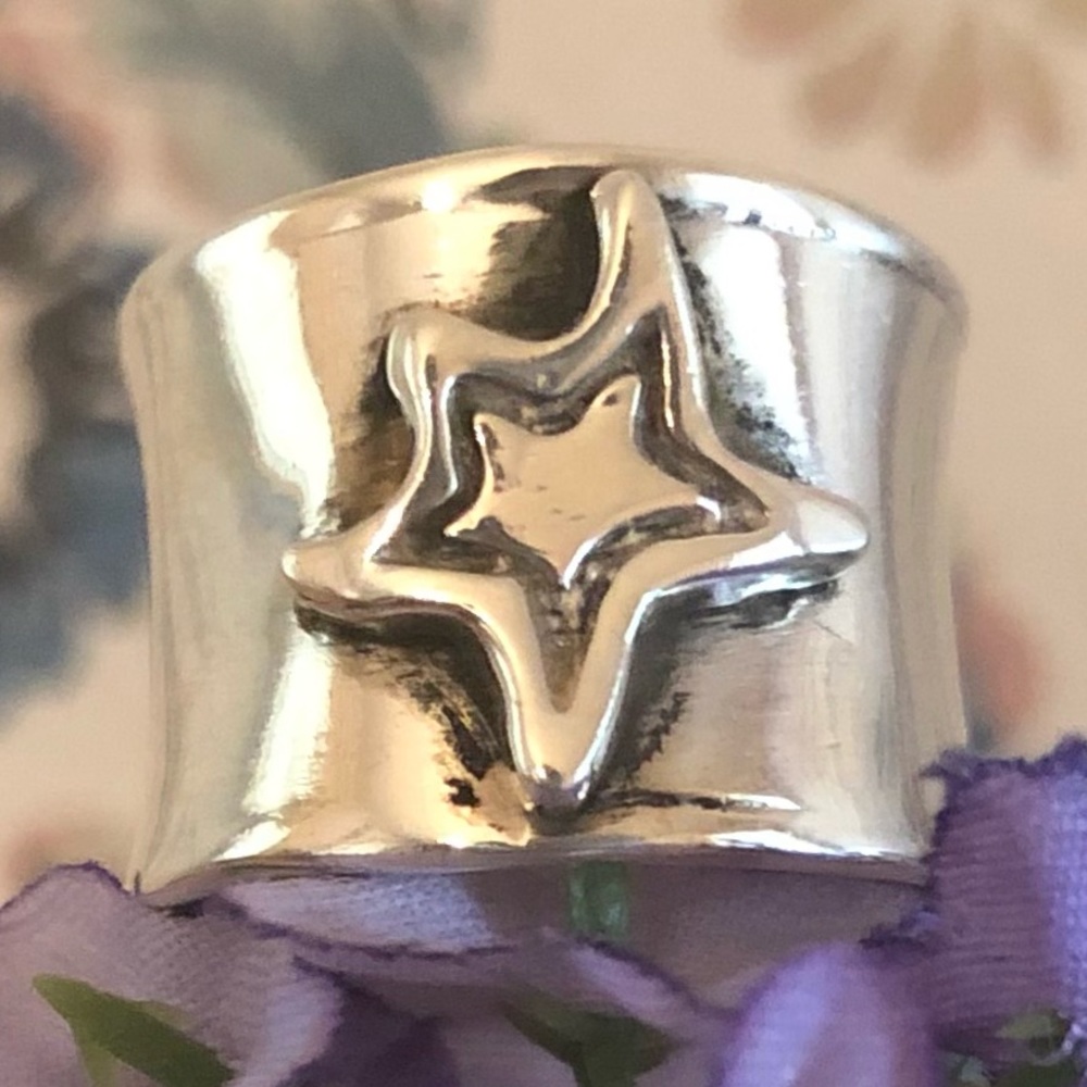 Rare Incentive Silpada Star Leader Sterling Silver Custom Made Star Ring Size 6